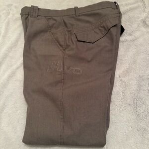 Volcom‎ Black and Tan Pinstriped Transit Pants Stitched “Mvo” Size 30